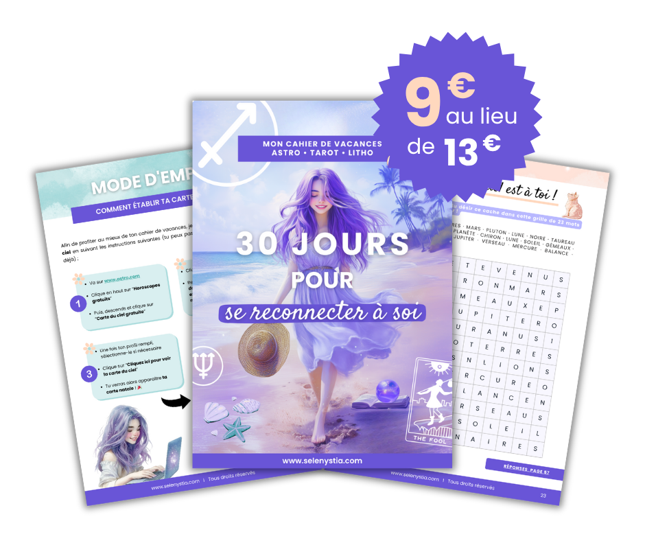 extraits cahier été Selenystia astrologie tarot lithothérapie